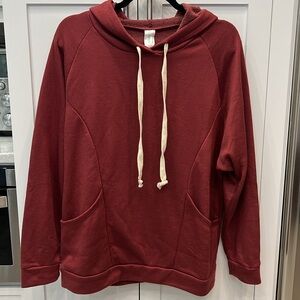 Honeyme BURGUNDY Hoodie with Pockets